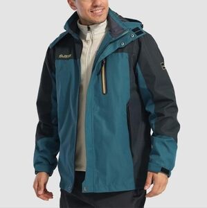 MagcoMsen Windproof Water Resistant Outdoor Jacket 5 Pockets for Hiking size 2XL